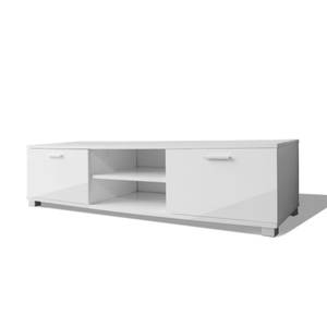 Meuble tv 292557 Blanc crème brillant - Profondeur : 140 cm