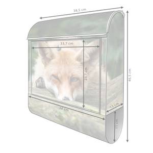 Briefkasten Stahl Fuchs Relax Grau - Metall - 38 x 46 x 13 cm