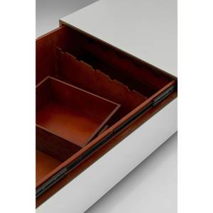 Table basse bar Luxury Argenté - Verre - 120 x 39 x 75 cm