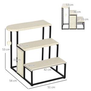 Haustiertreppe D06-156V01CW Metall - 54 x 53 x 51 cm