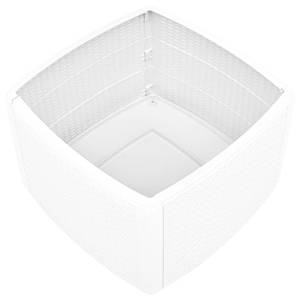 Table d'appoint de jardin Blanc - Matière plastique - 54 x 37 x 54 cm