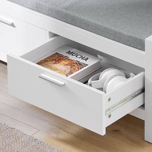 Banc de Rangement à Chaussures FSR74-W Blanc - Bois manufacturé - 100 x 40 x 40 cm