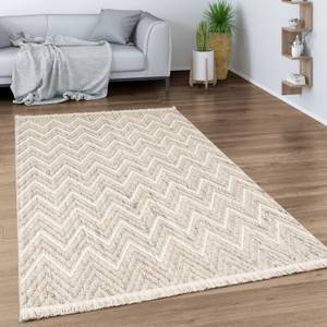 Kurzflorteppich Buckman 465 Weiß - Textil - 120 x 120 cm