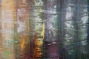 Tableau peint à la main Gleaming Colours Bois massif - Textile - 120 x 60 x 4 cm