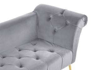 Chaiselongue NANTILLY Gold - Grau - Hellgrau