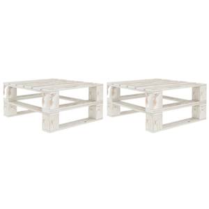 Palettentisch (2er Set) 3003579-2 Weiß - Massivholz - Holzart/Dekor - 62 x 30 x 60 cm