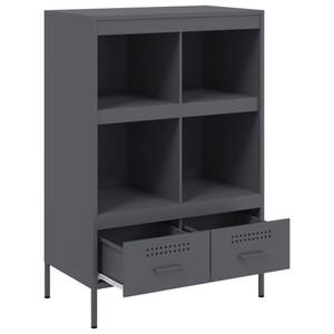 Highboard DE7336 Grau - Metall - 39 x 102 x 68 cm