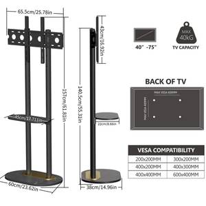 TV Stand TV Standfuß für 40-75" TV Marmor Schwarz Dekor