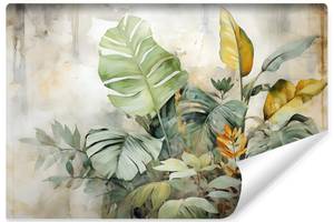 Papier Peint FEUILLES Plantes Aquarelle 460 x 300 x 300 cm