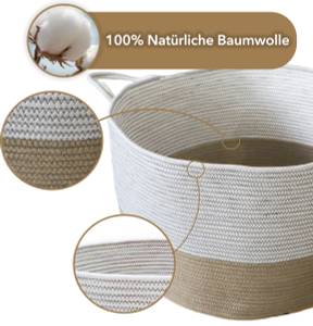 Baumwollseil Weiß - Textil - 38 x 33 x 38 cm