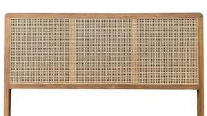 ROMANTEAKA Bett-Kopfteil Marcus Braun - Rattan - Massivholz - Holzart/Dekor - 200 x 120 x 4 cm