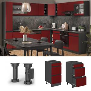 Meuble cuisine R-Line 39765 Anthracite - Rouge