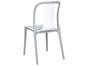 Chaise de salle à manger SPEZIA Gris - Blanc