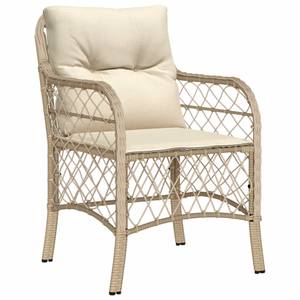 Bistro-Set-k454 ( 3-tlg ) Beige - Massivholz - Höhe: 1 cm