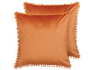 Coussin décoratif AERANGIS Orange - Textile - 45 x 10 x 45 cm