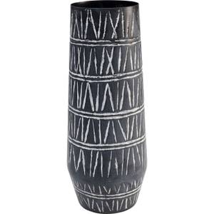 Vase Scribble Schwarz - Metall - 16 x 43 x 16 cm