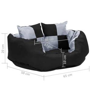 Coussin pour chien 3006175 Noir - Gris - 65 x 20 x 50 cm