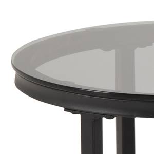 Table basse Spiro Verre / métal - Imitation marbre noir / Noir
