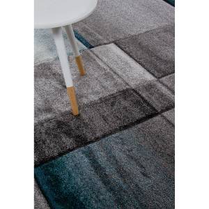 Tapis de salon moderne et design KUBIK Bleu - 130 x 190 cm