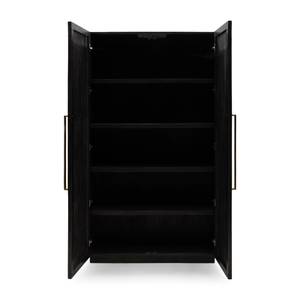 Armoire 5th Avenue Noir - Bois massif - 127 x 232 x 50 cm