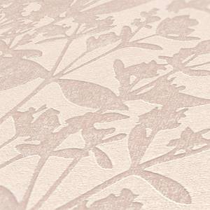 Florale Vliestapete 3D Beige Beige - Textil