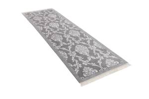 Tapis de passage Darya CCCXVI Gris - Textile - 89 x 1 x 305 cm