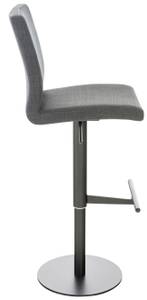 Tabouret de bar Cadiz Gris lava - Noir