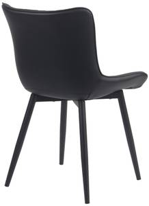 chaise salle à manger Brady Lot de 2 Noir - Cuir synthétique