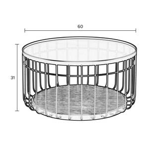 Table basse Lance Noir - Verre - 60 x 31 x 60 cm