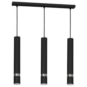 Lampe à suspension JOKER Noir - Gris métallisé - 6 x 80 x 60 cm
