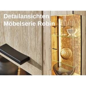 Vitrine Robin 2 Braun - Holzwerkstoff - 80 x 144 x 40 cm