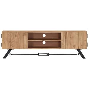 Meuble tv 247971 Marron - Bois massif - Bois/Imitation - 140 x 45 x 30 cm