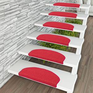 Natur Sisal Stufenmatten 15er-Set Rot - 24 x 65 cm
