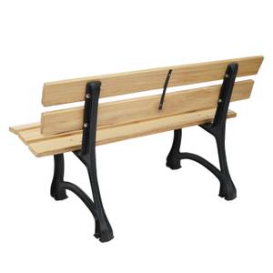 Banc de jardin F96 Noir - Marron - Largeur : 125 cm