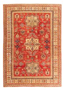 Kazak - 252x187cm Rot - Naturfaser - 187 x 1 x 252 cm