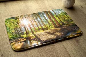 Badteppich Landschaftlicher Wald Braun - Textil - 75 x 45 x 75 cm