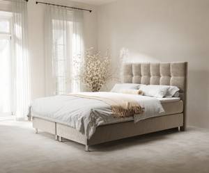 Boxspringbett Chanton Beige - Breite: 140 cm