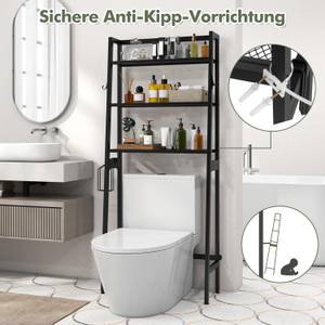 Toilettenregal NM9185 Schwarz