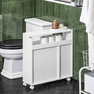 Armoire WC BZR119-W Blanc - Bois manufacturé - 20 x 70 x 65 cm