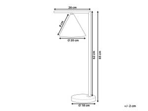 Tischlampen MOCAL Gold - Weiß - Metall - 26 x 65 x 20 cm