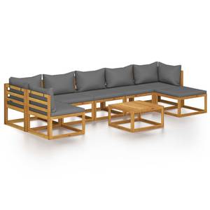 Garten-Lounge-Set (8-teilig) 3009697-11 Grau - Massivholz - Holzart/Dekor - 68 x 29 x 68 cm