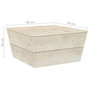 Table de jardin Marron - Bois massif - Bois/Imitation - 60 x 30 x 60 cm