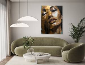 Image Canvas PORTRAIT Visage Abstrait 70 x 100 x 100 cm