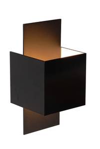 Wandleuchte Cubo Schwarz - Metall - 8 x 18 x 8 cm