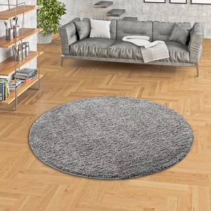 Luxus Langflor Teppich Milano Rund Grau - 160 x 160 cm