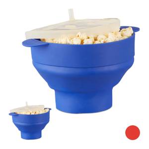 2 x Popcorn Maker Silikon blau Blau - Durchscheinend