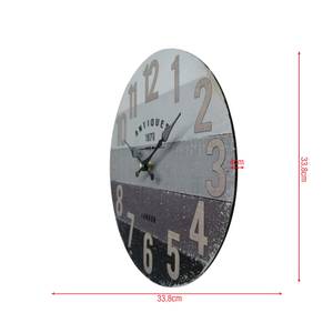 Horloge murale Lycoris Gris - Bois manufacturé - 4 x 34 x 34 cm