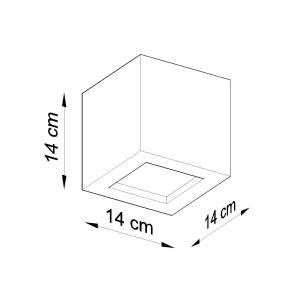 Wandleuchte Leo Weiß - Keramik - Glas - 14 x 14 x 14 cm