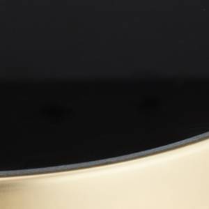 Runder Beistelltisch Schwarz-Gold Schwarz - Gold - Glas - Metall - 42 x 46 x 42 cm