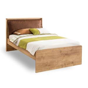 Bett Mocha mit Kopfteil Braun - Holzwerkstoff - 106 x 109 x 209 cm